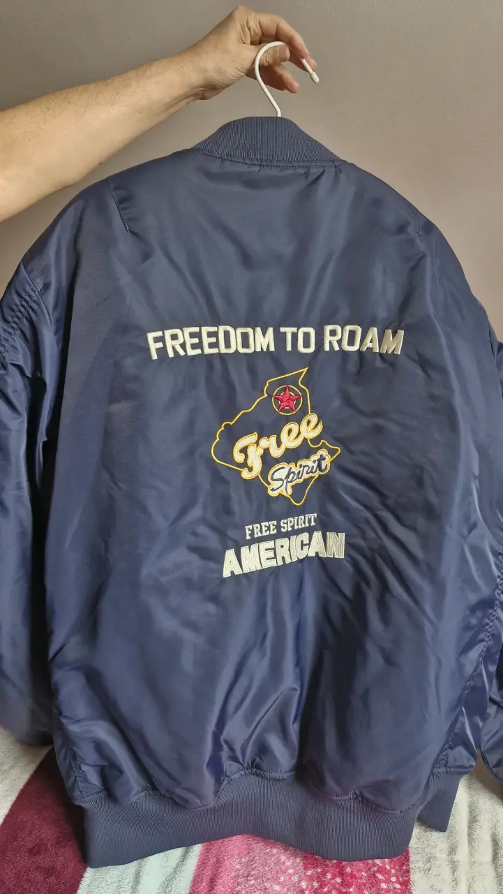 Chaqueta bomber azul estilo aviador Free Spirit - 4