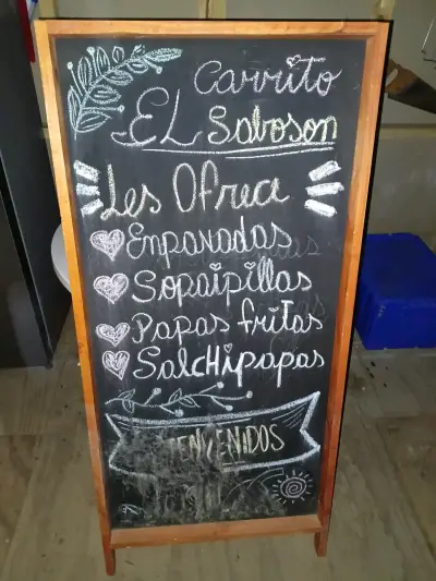 Pizarra de Madera para Menú de Comida - miniatura 1