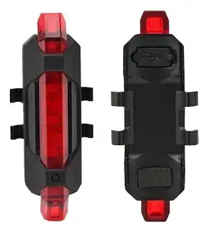 Luz trasera LED para bicicleta recargable USB - 1