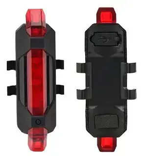 Luz trasera LED para bicicleta recargable USB - miniatura 1