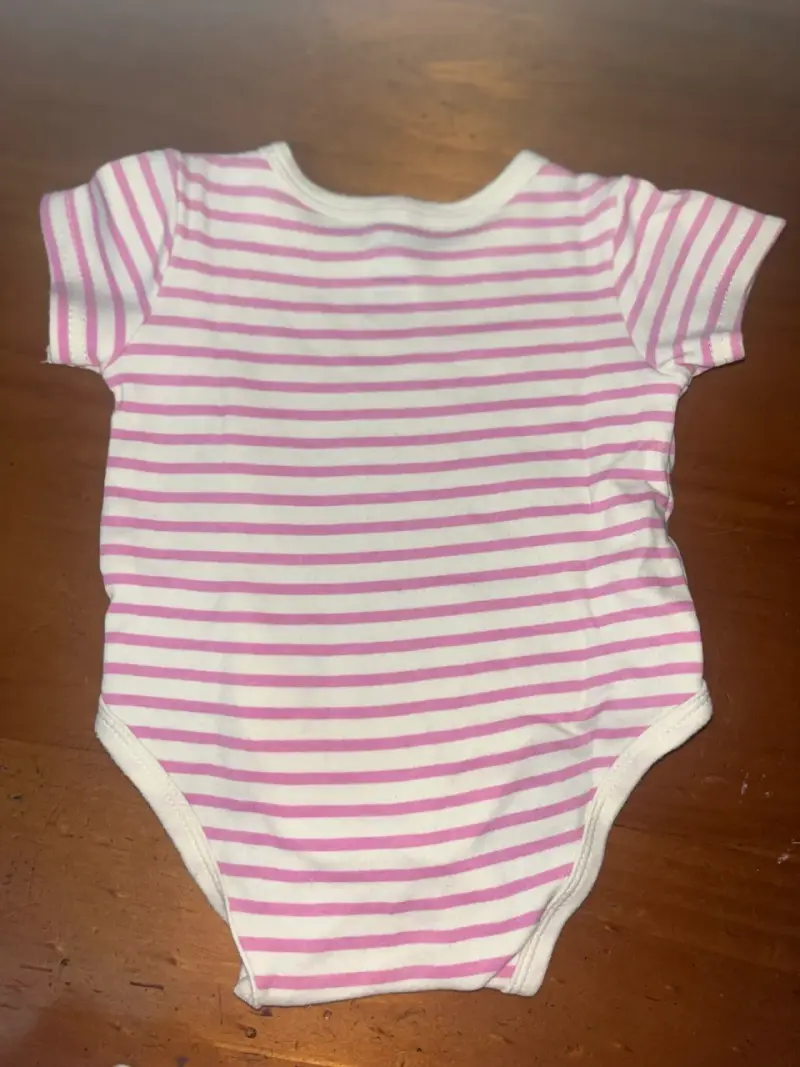 2 Body de bebé a rayas rosadas Boulevard 3-6M - 3