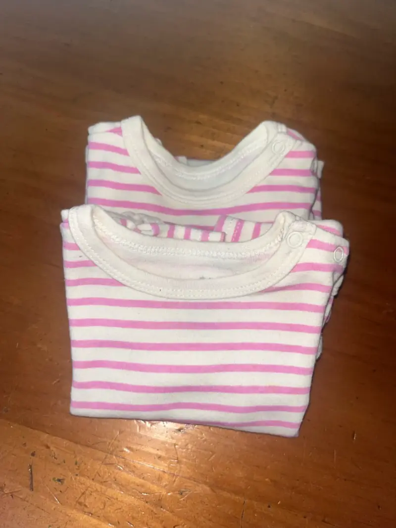 2 Body de bebé a rayas rosadas Boulevard 3-6M - 4