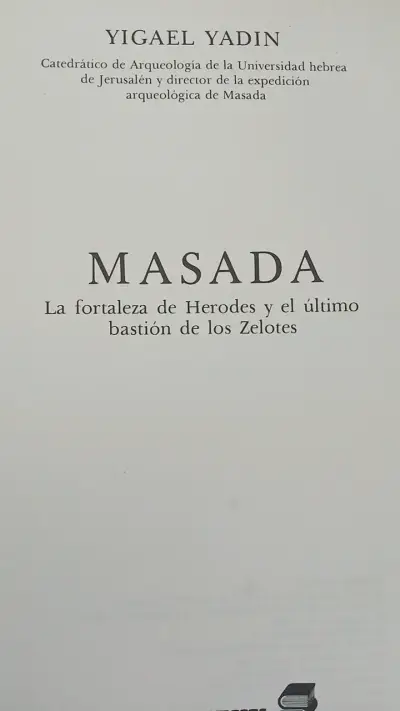 Libro 'Masada' de Yigael Yadin sobre arqueología - miniatura 1