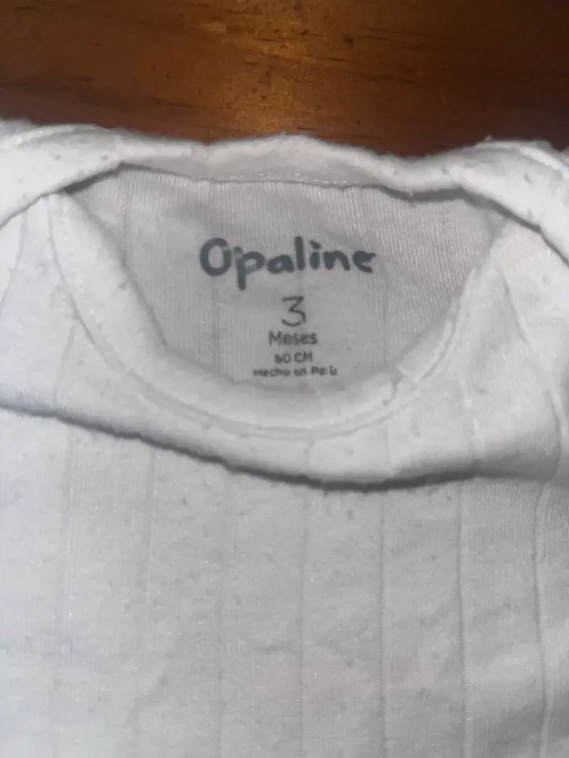 Body blanco para bebé Opaline 3 meses - 2