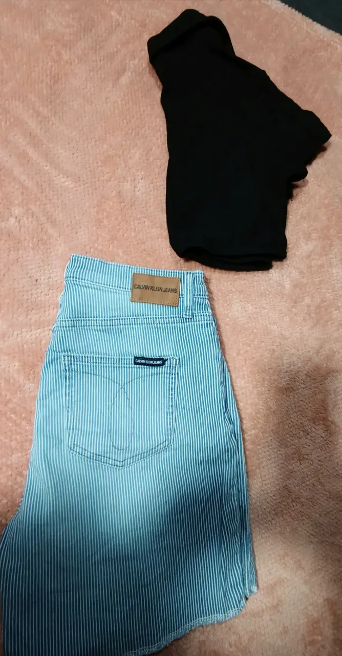 Shorts de mezclilla a rayas Calvin Klein - 2