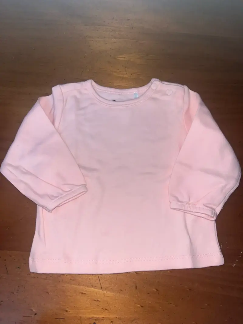 Polera manga larga rosa para bebé Pumucki - 1