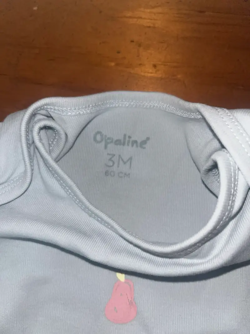 Body de bebé Opaline gris con diseño de fruta - 2