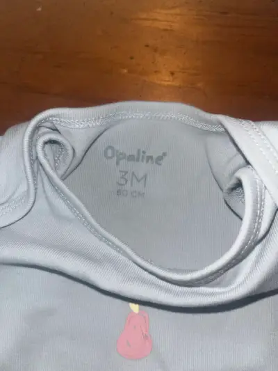 Body de bebé Opaline gris con diseño de fruta - miniatura 2