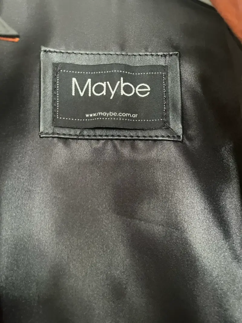 Chaqueta de cuero bicolor Maybe para moto - 2