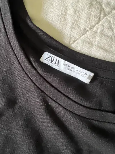 Vestido negro largo Zara para mujer - miniatura 1