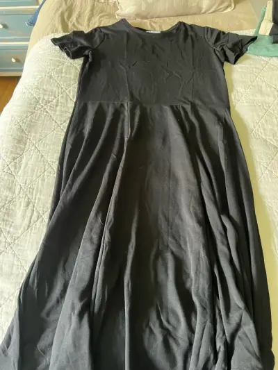 Vestido negro largo Zara para mujer - miniatura 2