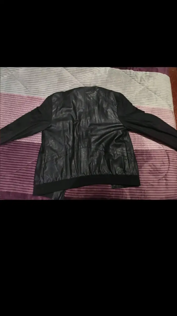 Chaqueta de cuero negra para hombre JJO - 3