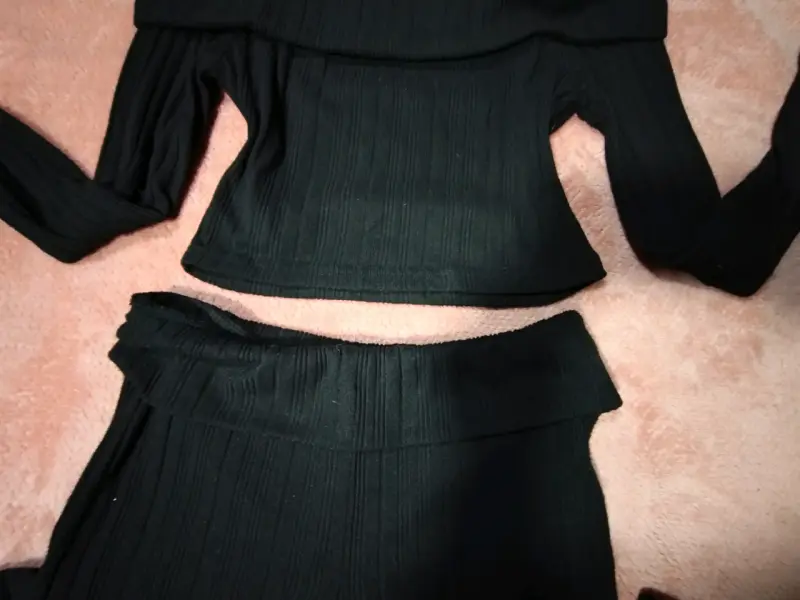 Conjunto de dos piezas negro para mujer - 4