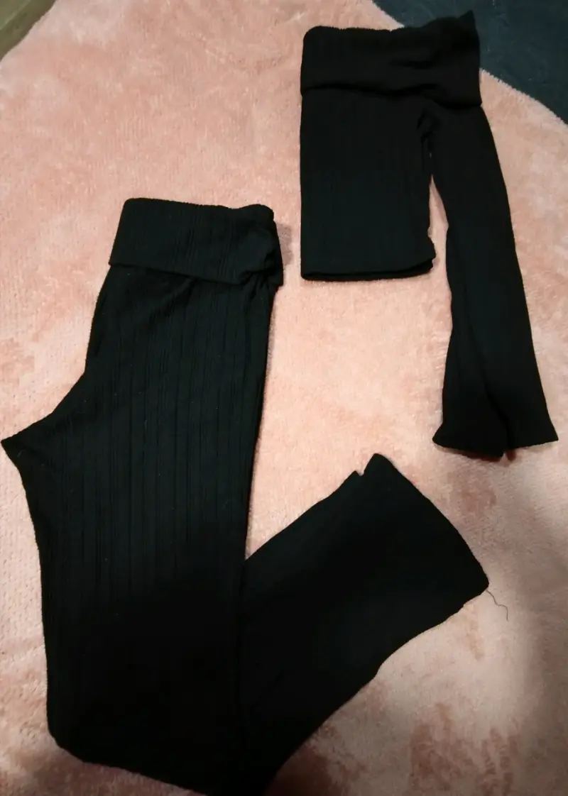 Conjunto de dos piezas negro para mujer - 5