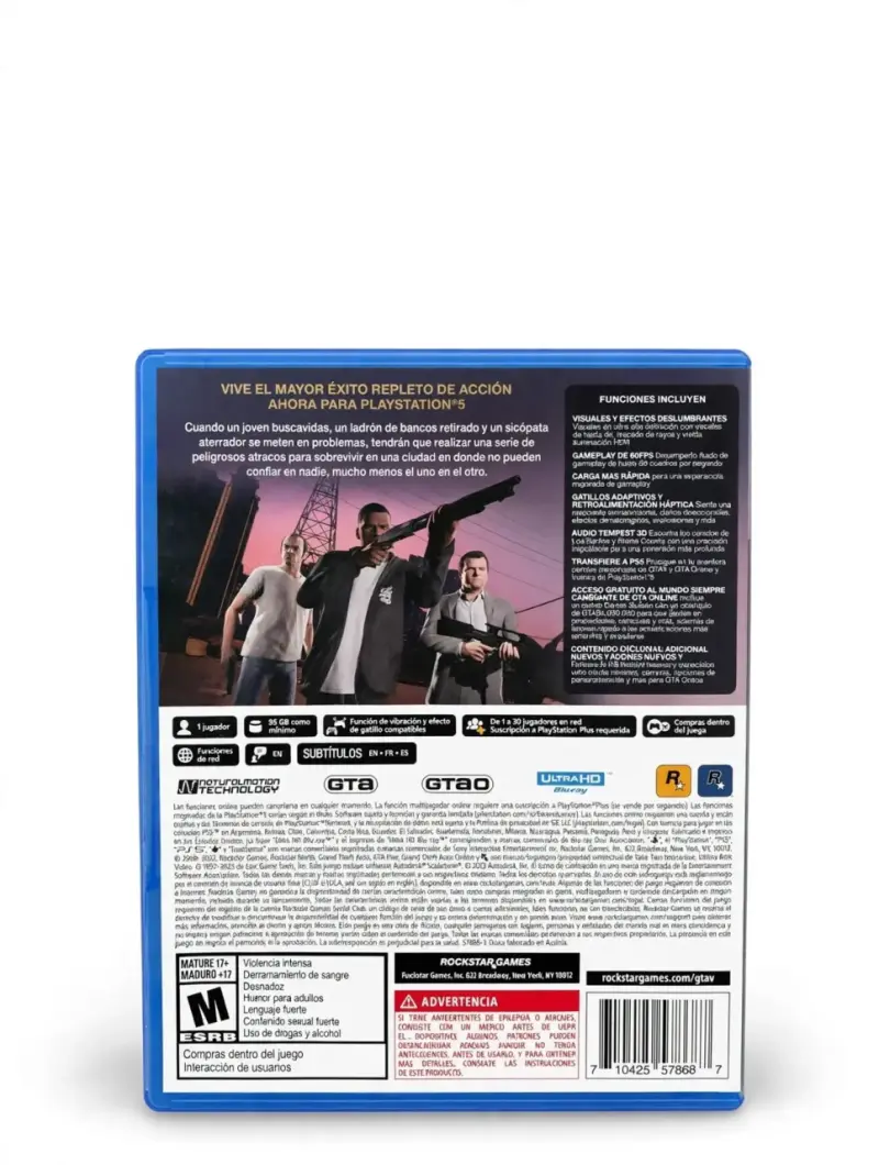 GTA 5 Versión PS5-Físico - 2