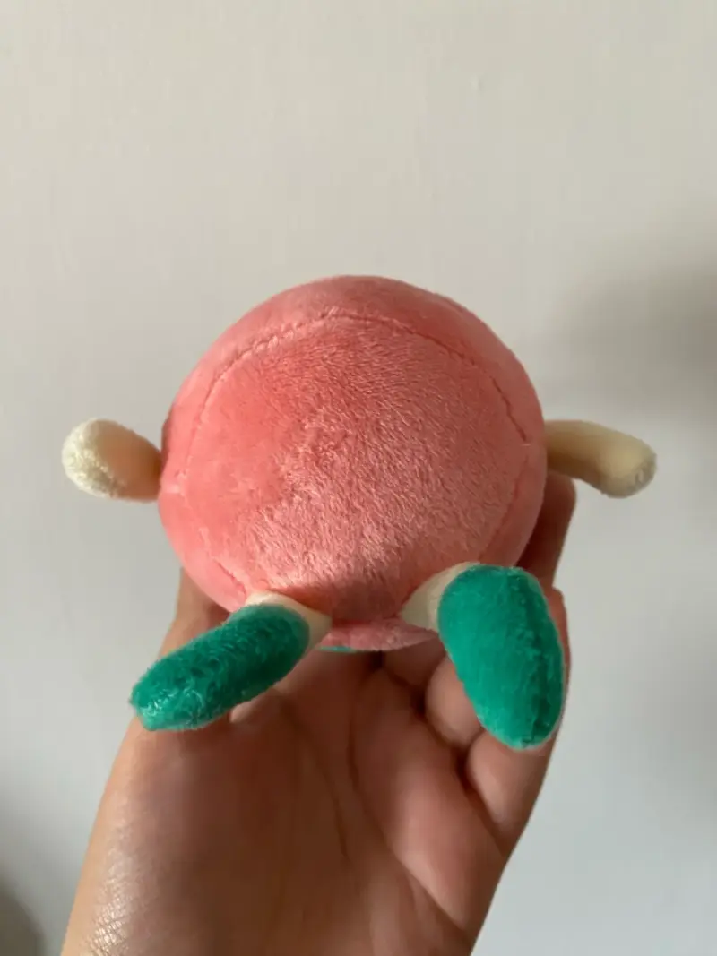 Llavero de peluche rosado con sandía - 3