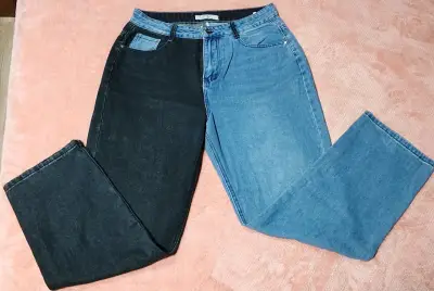 Jeans bicolor para mujer Brugi - miniatura 1
