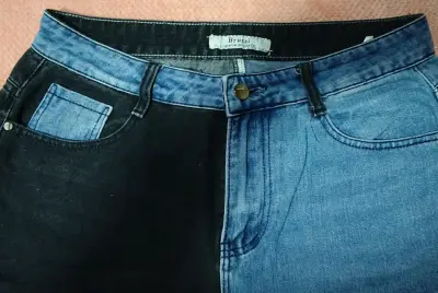 Jeans bicolor para mujer Brugi - miniatura 2