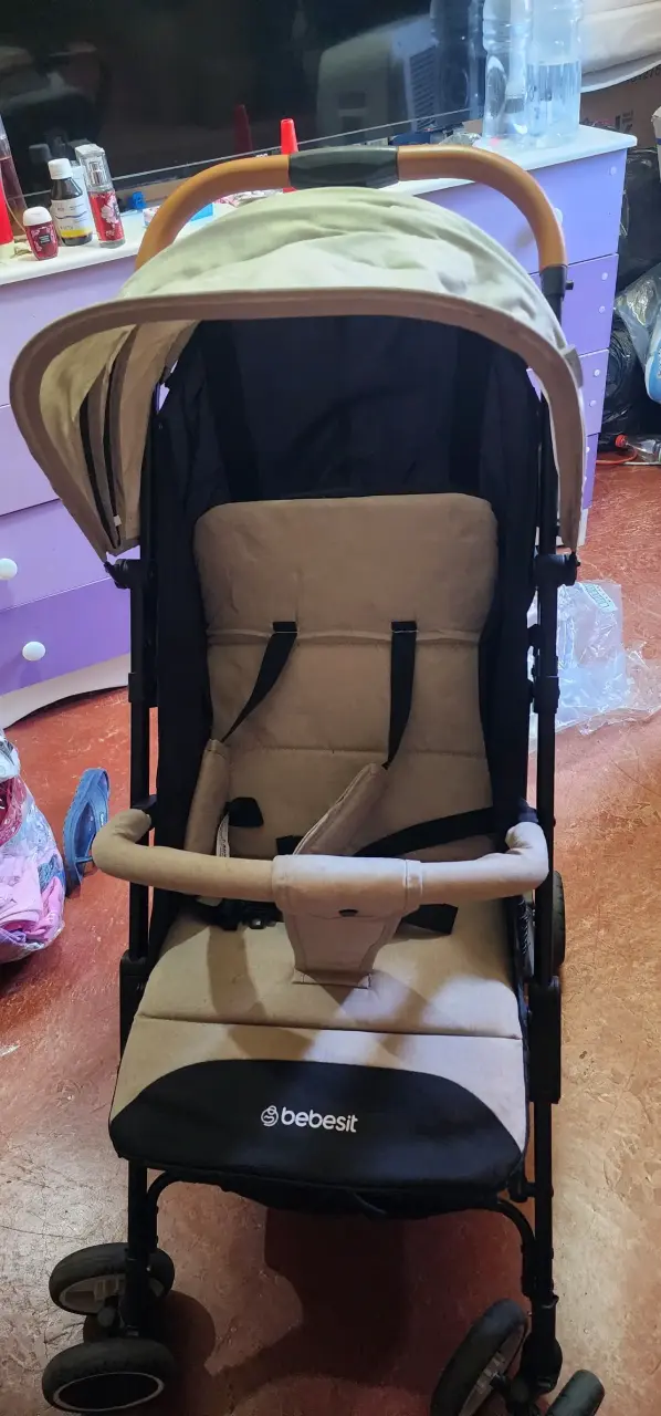 Coche de Paseo Bebesit Plegable Beige - 4