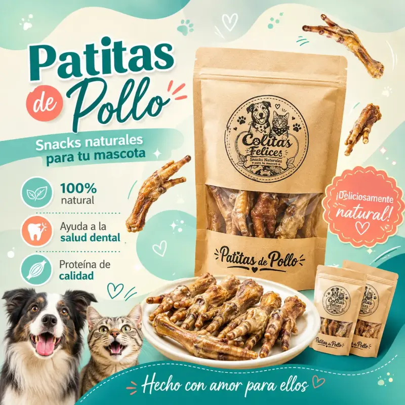 Patitas de Pollo deshidratada 100% naturales - 3