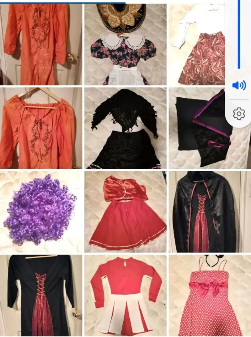 Conjunto de danza polinésica rojo y blanco para niña - 5