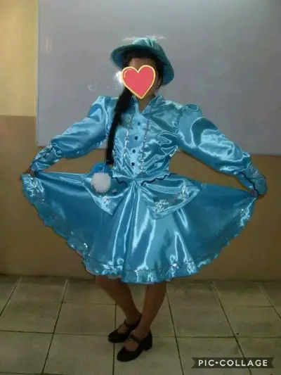 Conjunto de danza polinésica rojo y blanco para niña - miniatura 6