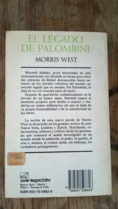 Libro 'El Legado de Palombini' de Morris West - miniatura 2