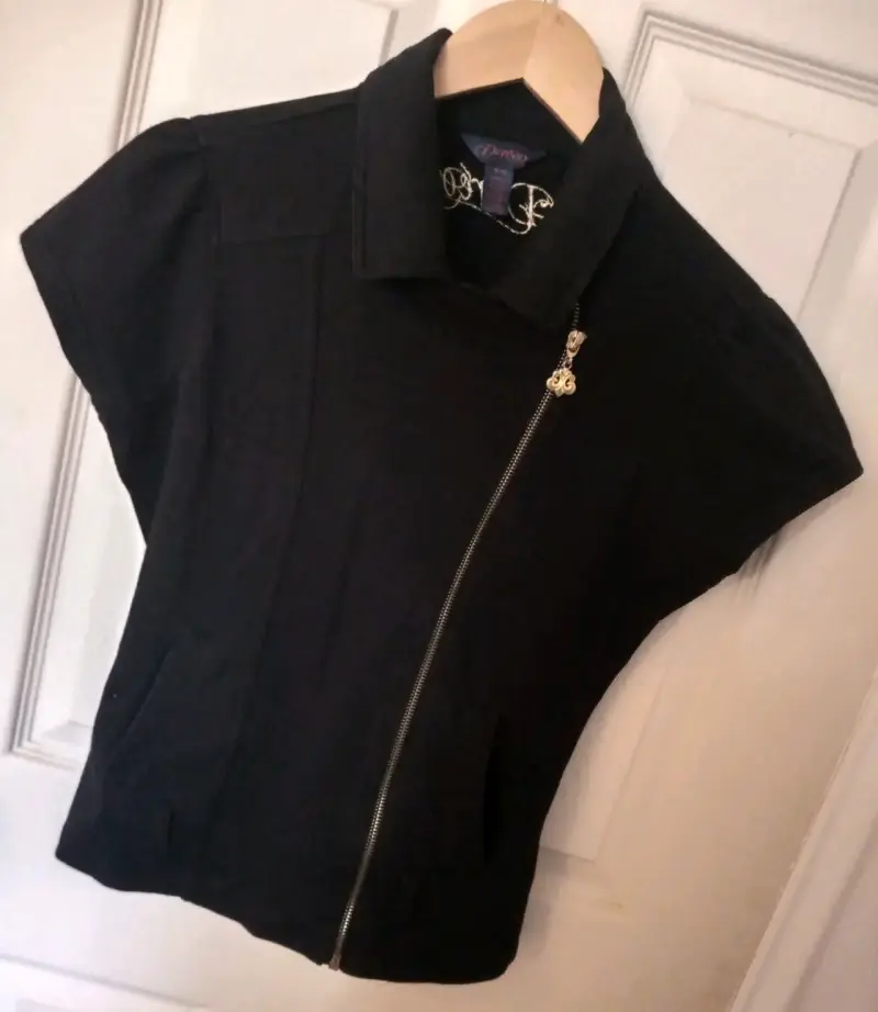Pantalones de vinilo negro para mujer talla L - 2