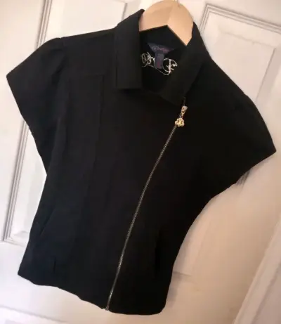 Pantalones de vinilo negro para mujer talla L - miniatura 2