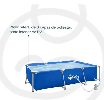 Piscina estructural rectangular Be Splash con sistema de vaciado - miniatura 5