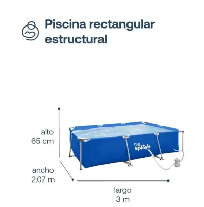Piscina estructural rectangular Be Splash con sistema de vaciado - miniatura 6