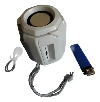 Altavoz Bluetooth portátil blanco con cable USB - miniatura 2