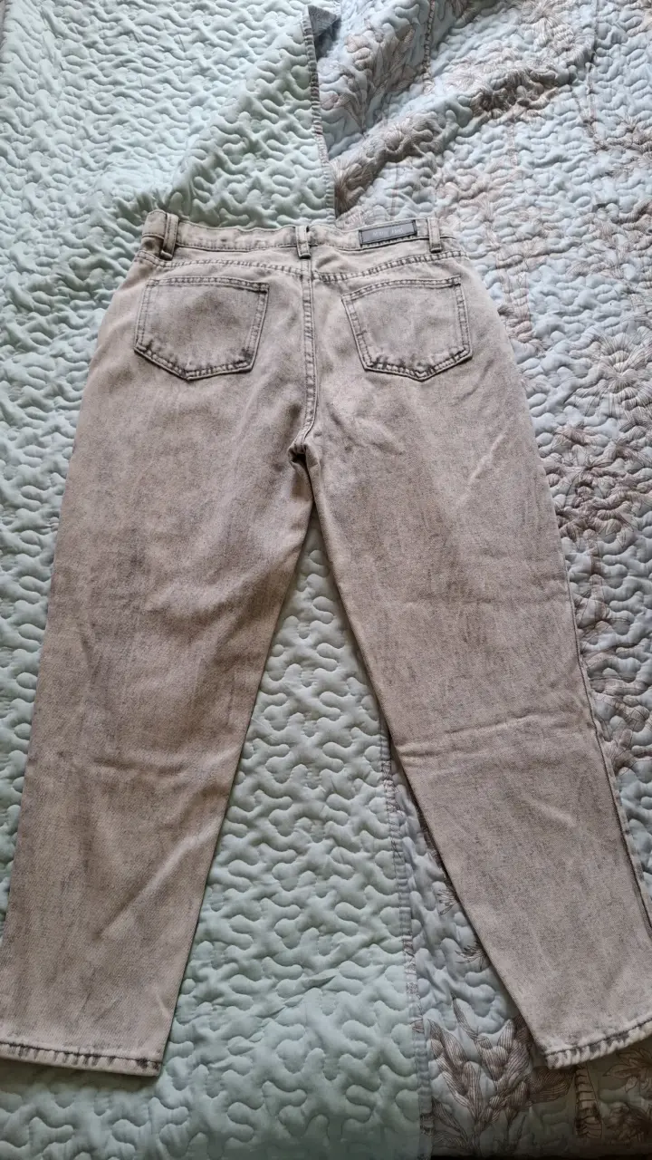 Jeans mom's grises para mujer talla 38 - 2