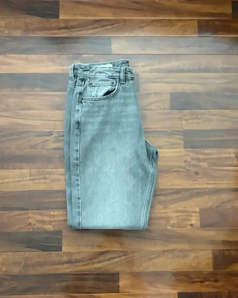 Jeans gris, Zara, Straight - 2