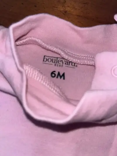 Polera manga larga rosa para bebé 6M - miniatura 1