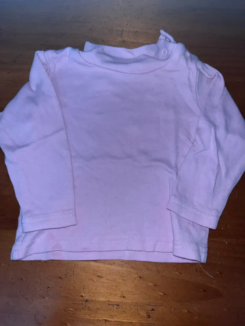 Polera manga larga rosa para bebé 6M - 2