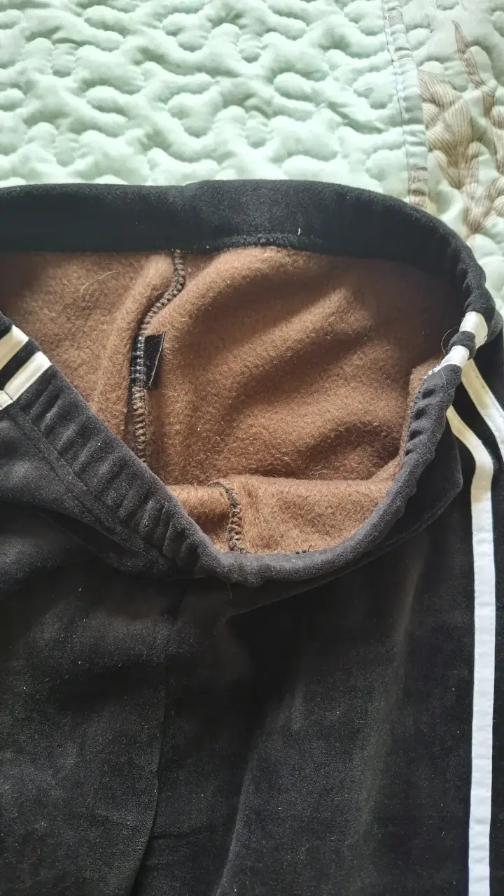 Pantalones deportivos M negros con franjas blancas - 3