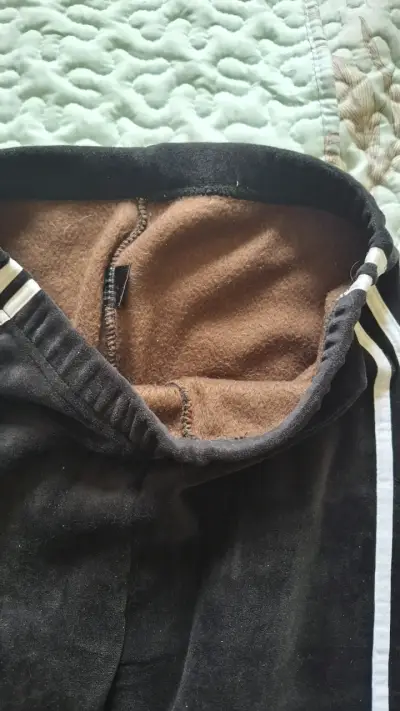 Pantalones deportivos M negros con franjas blancas - miniatura 3