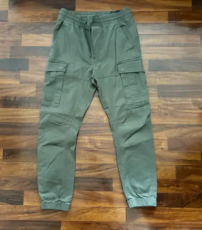 Pantalones cargo verde oliva, H&M - miniatura 1