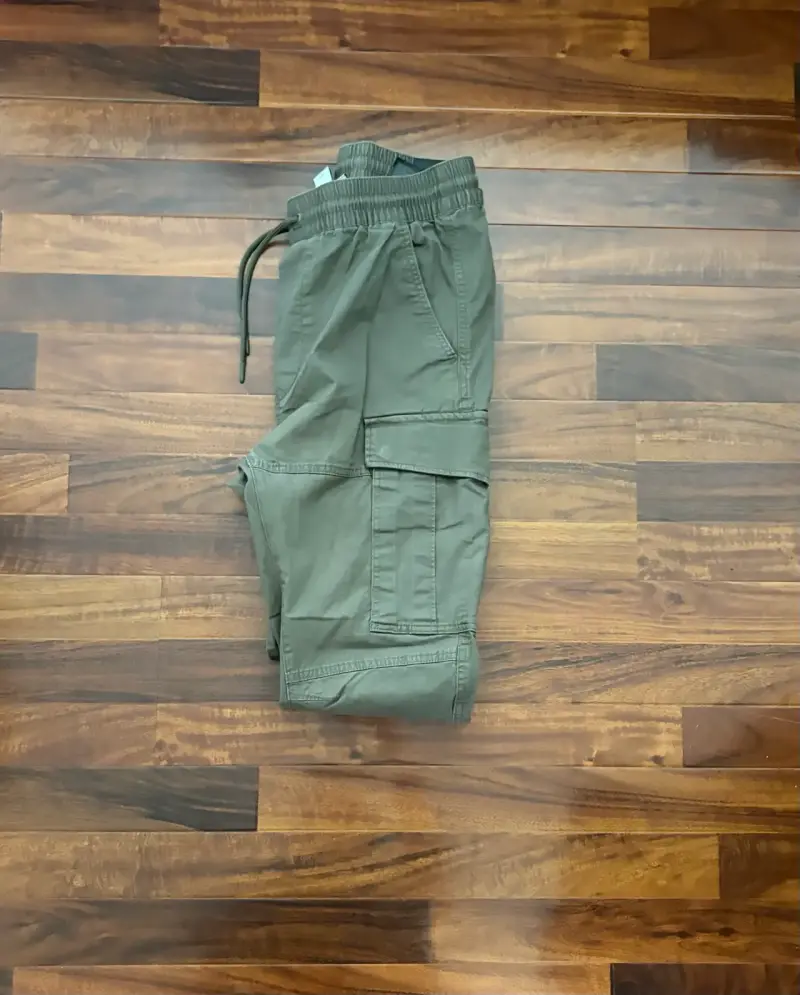 Pantalones cargo verde oliva, H&M - 2
