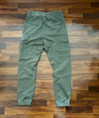 Pantalones cargo verde oliva, H&M - miniatura 3