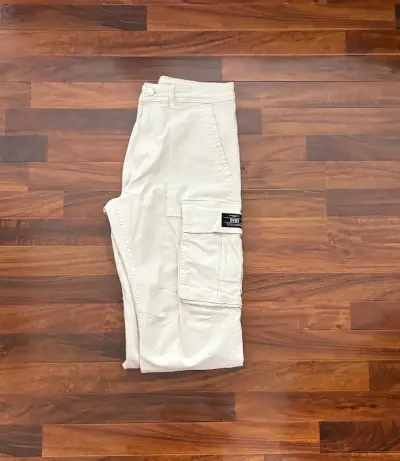 Pantalones cargo beige, Zara - miniatura 2
