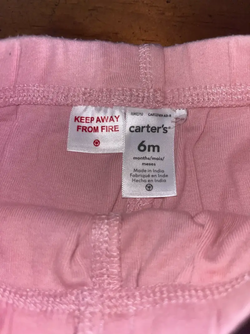Pantalones rosados para bebé Carter's 6 meses - 2