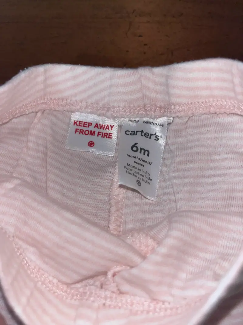Pantalones de bebé Carter's 6 meses rosados - 2