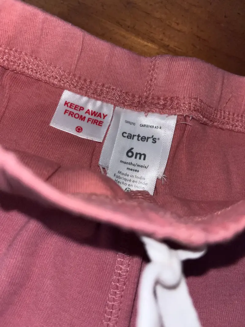 Pantalones rosados para bebé Carter's 6M - 3