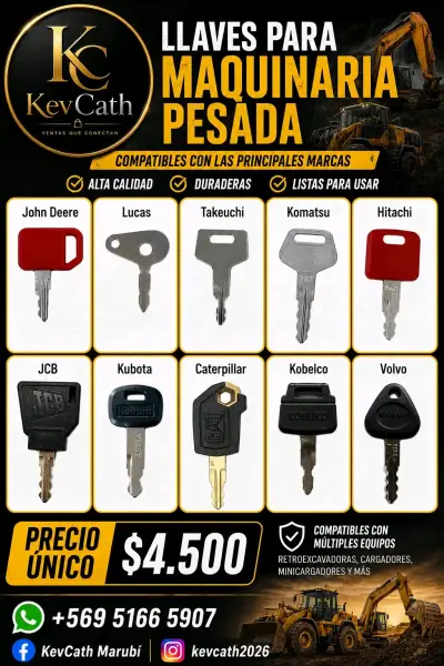 Llaves para maquinaria pesada compatibles con varias marcas - miniatura 2