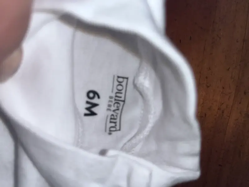 Polera blanca para bebé Boulevard 6M - 2