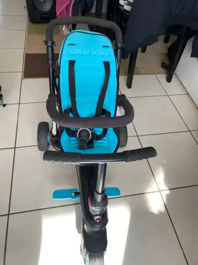 Triciclo SmarTrike azul con manillar aju - miniatura 2