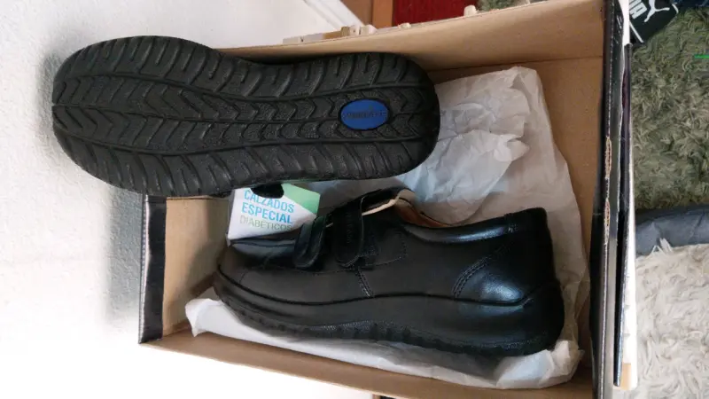 Zapatos diabéticos Overland negros talla 38 - 3