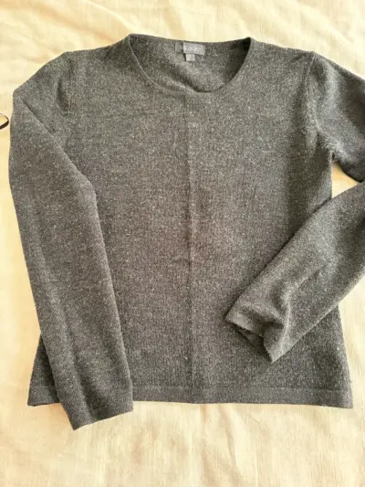 Suéter gris con brillo Mango mujer - miniatura 1